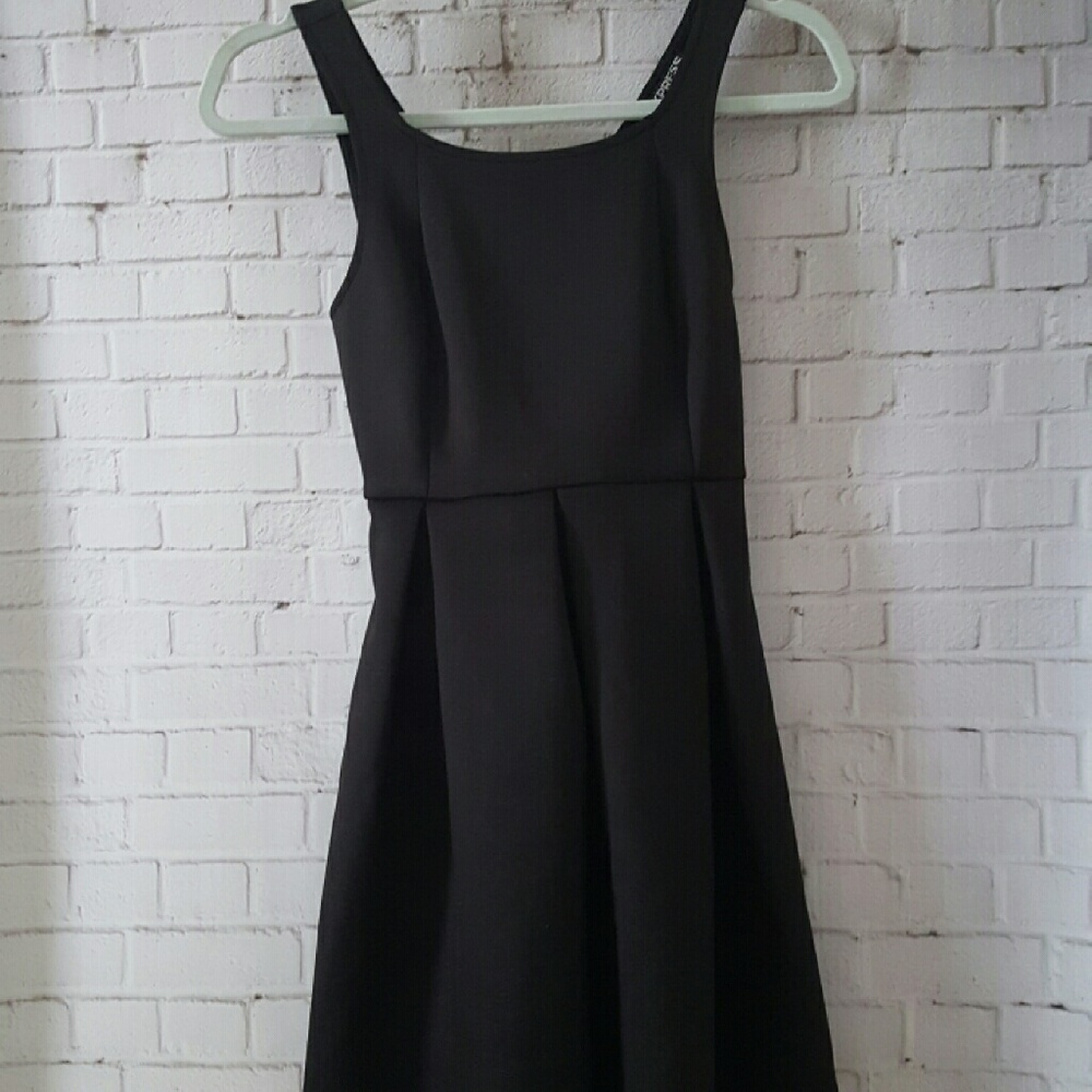 Black Satin finish dress with cutouts